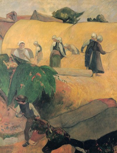 Harvest in Brittany by Paul Gauguin